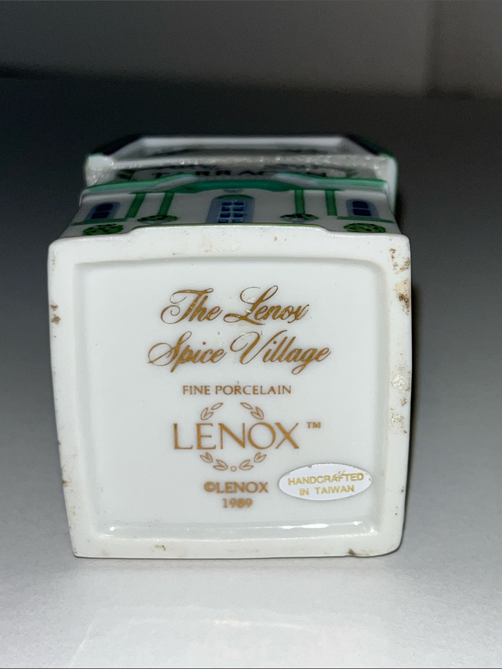 Lenox Tarragon Spice Jar House in Green, White, Purple, Blue - Picture 7 of 9